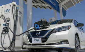 Charging an Electric Nissan in Rockville, MD