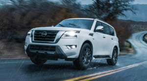 Nissan Armada driving in Rain in Rockville, MD