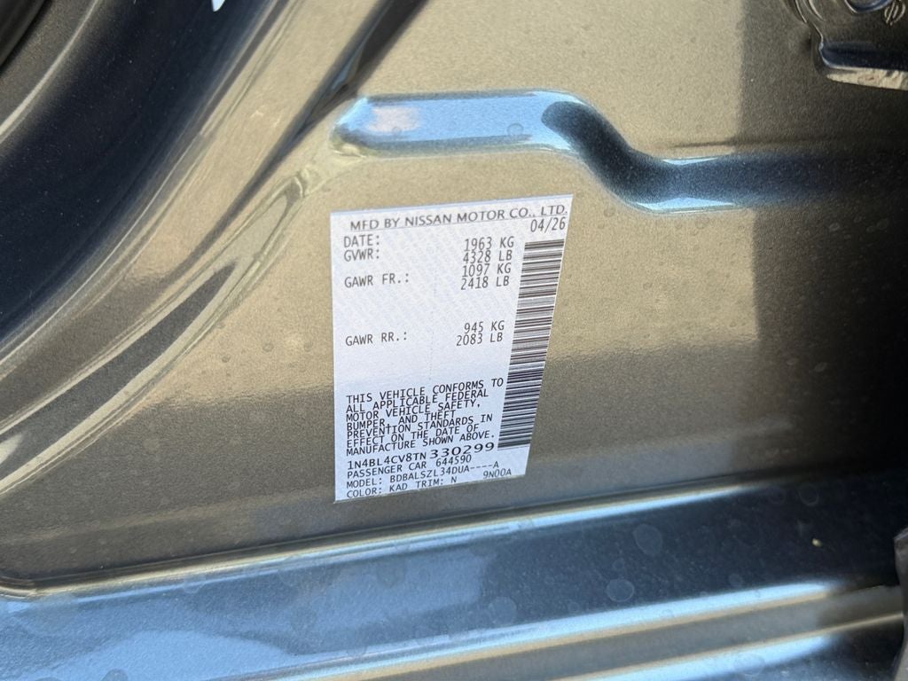 2026 Nissan Altima 2.5 SR