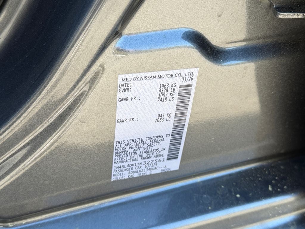 2026 Nissan Altima 2.5 SV