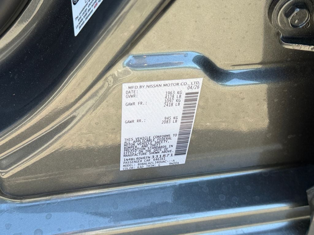 2026 Nissan Altima 2.5 SV