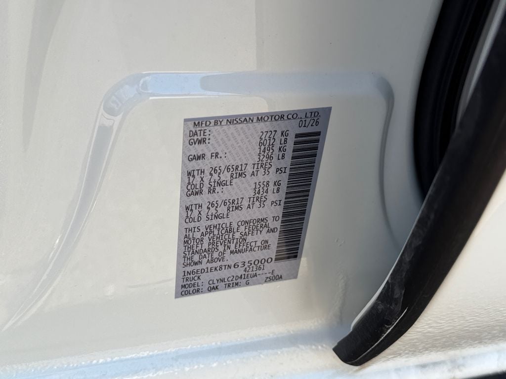 2026 Nissan Frontier SV