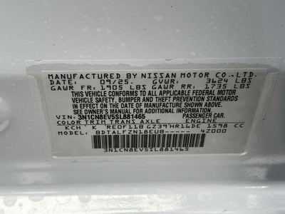 2025 Nissan Versa 1.6 SV