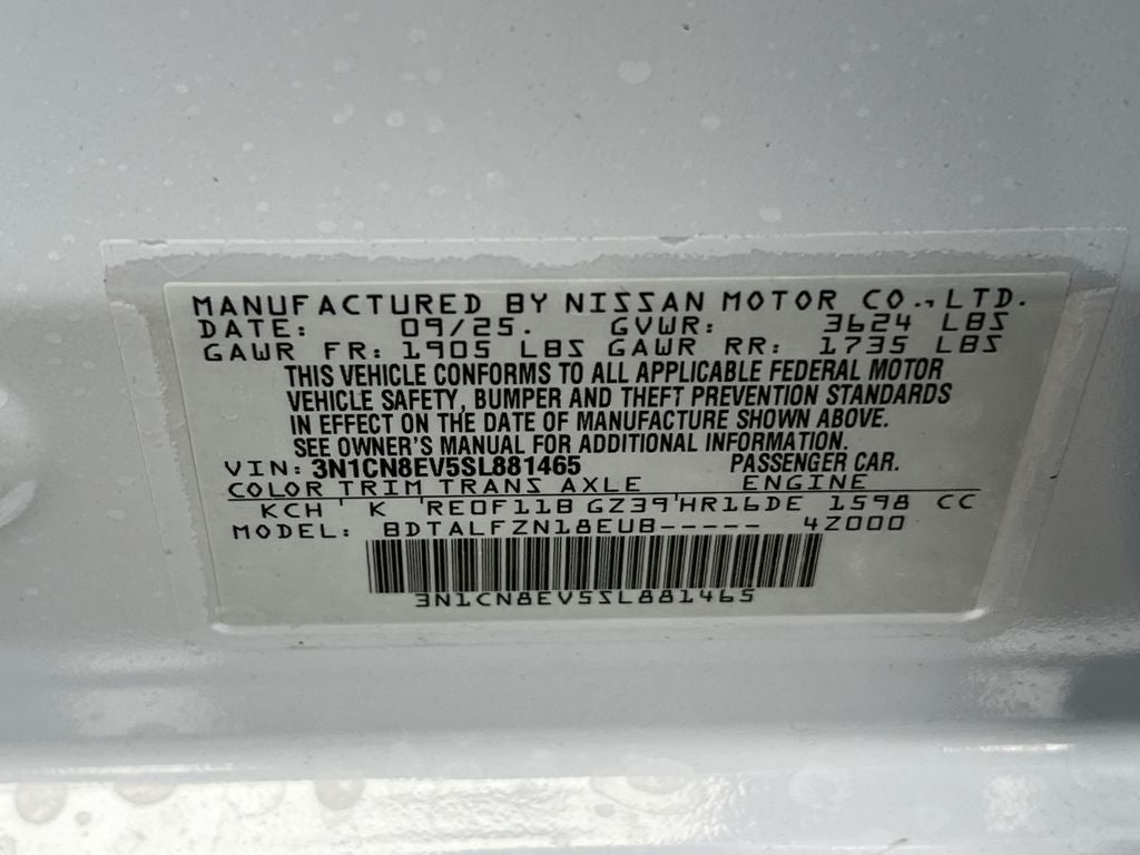 2025 Nissan Versa 1.6 SV