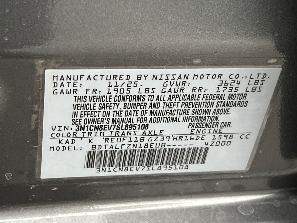 2025 Nissan Versa 1.6 SV