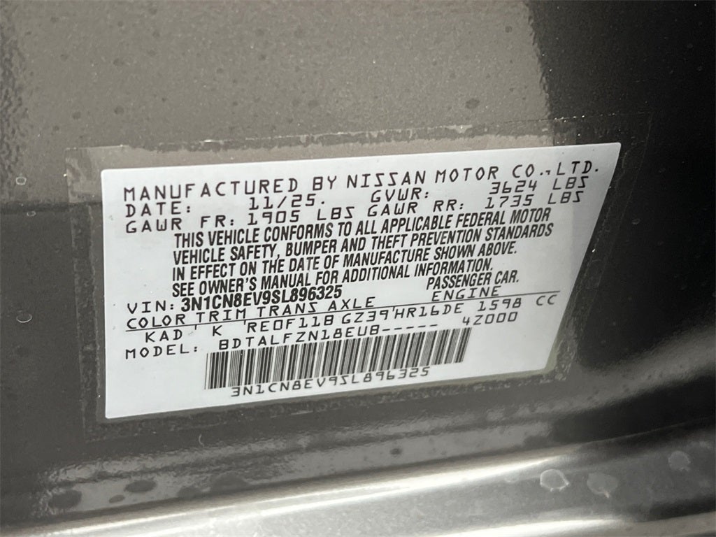 2025 Nissan Versa 1.6 SV