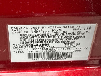 2025 Nissan Versa 1.6 SV