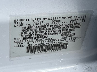 2025 Nissan Versa 1.6 SR