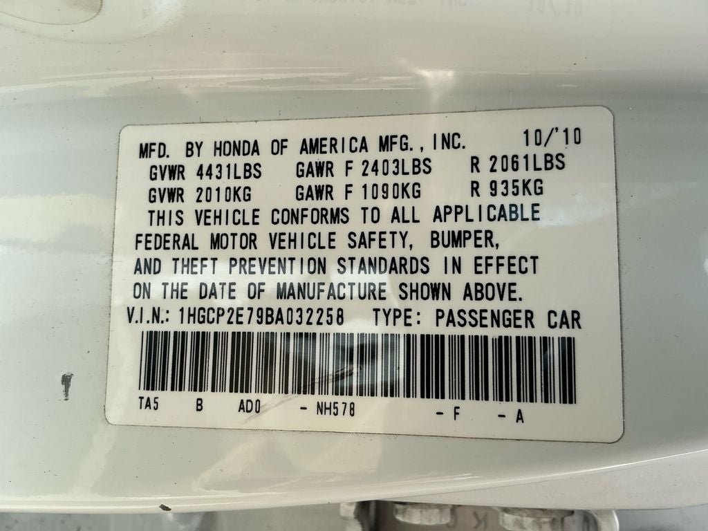 2011 Honda Accord EX 2.4