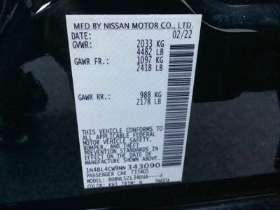 2022 Nissan Altima 2.5 SR Low Miles