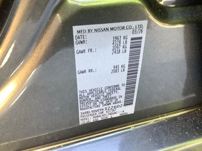 2026 Nissan Altima 2.5 SV