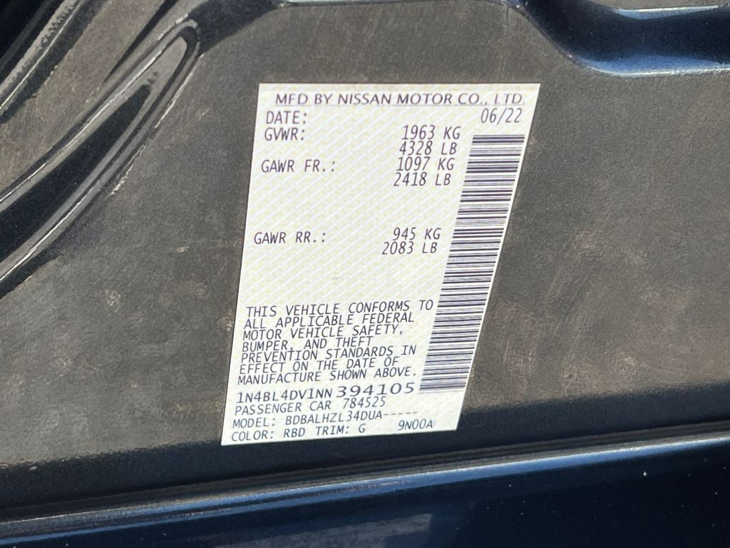 2022 Nissan Altima 2.5 SV