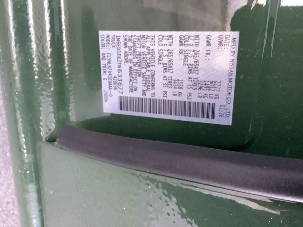 2026 Nissan Frontier SV