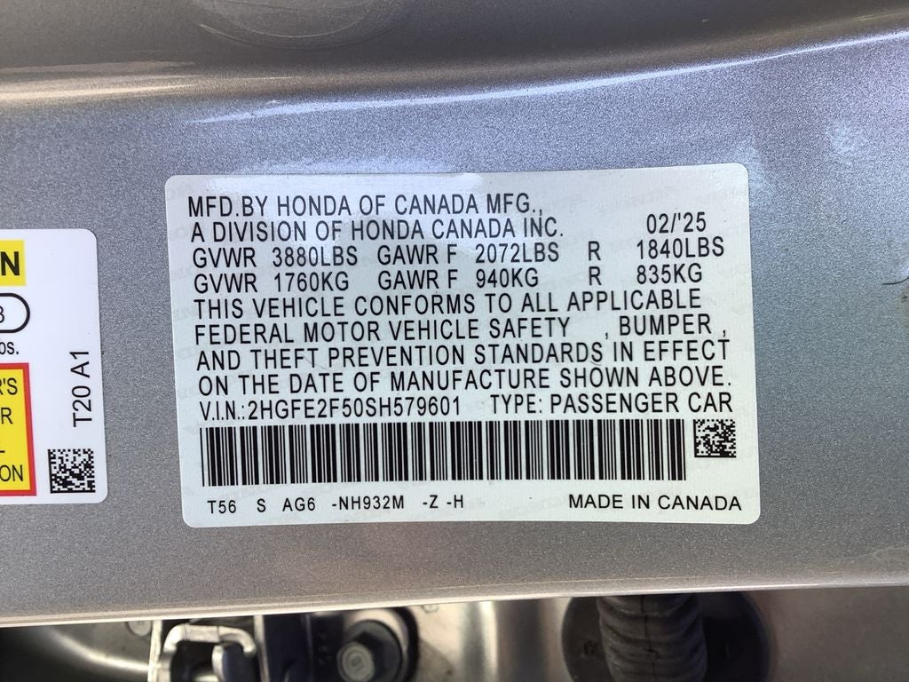2025 Honda Civic Sport