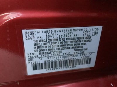 2026 Nissan Sentra SV