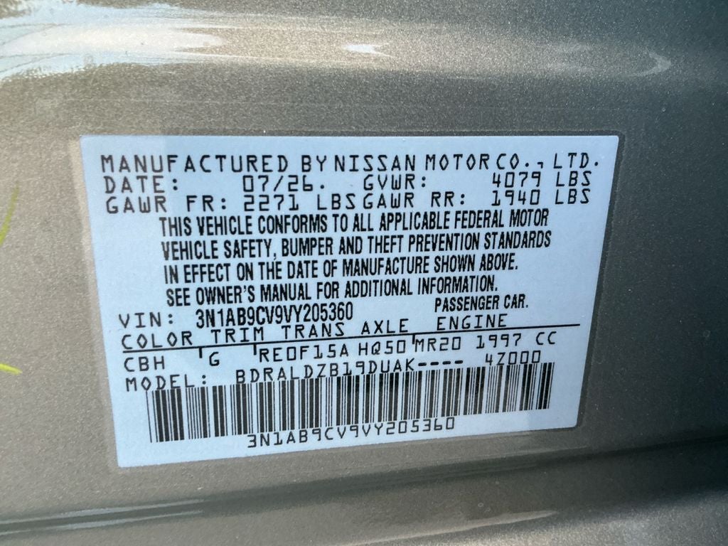 2027 Nissan Sentra SV