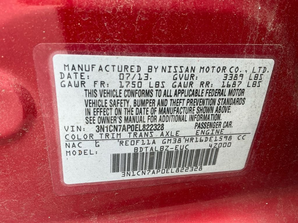 2014 Nissan Versa 1.6 SV