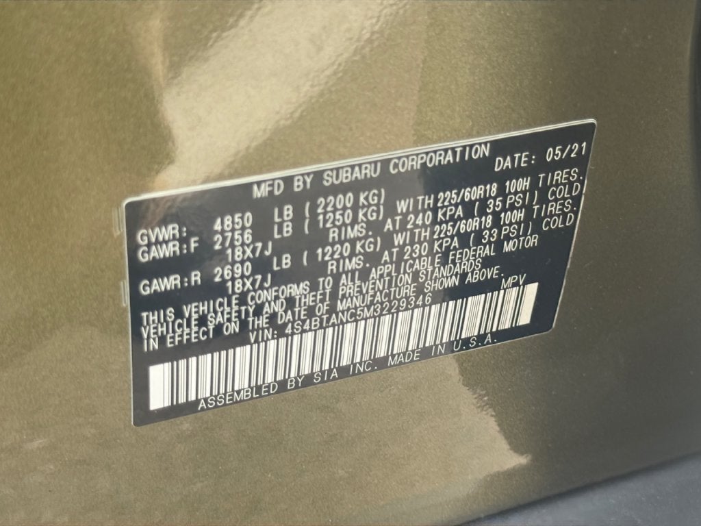 2021 Subaru Outback Limited