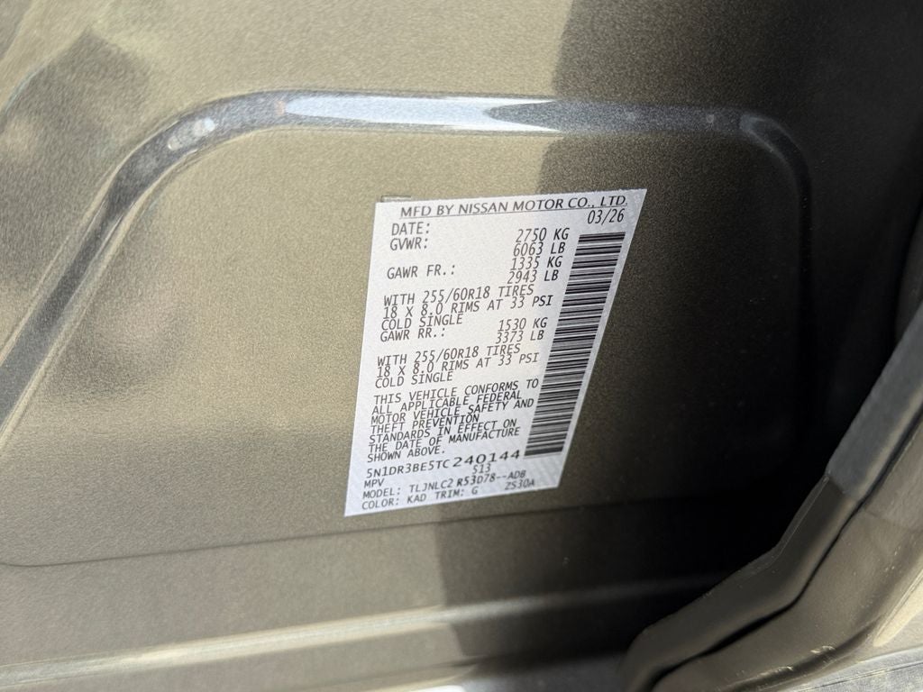 2026 Nissan Pathfinder SV