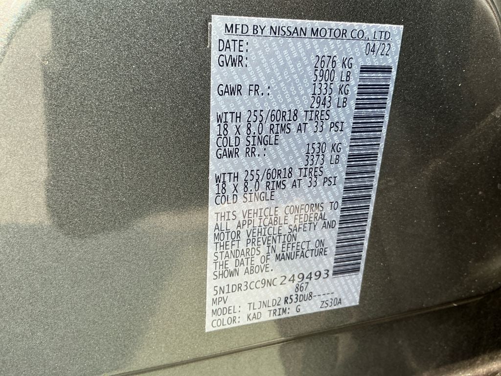 2022 Nissan Pathfinder SL