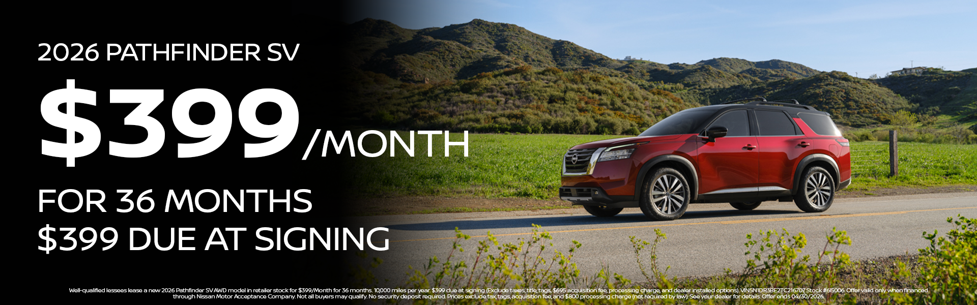 New 2026 Pathfinder SV