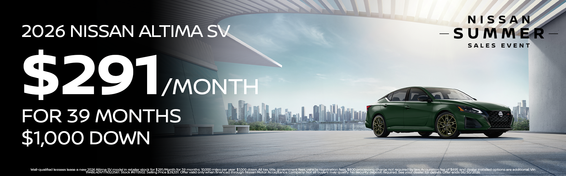 New 2026 Altima SV