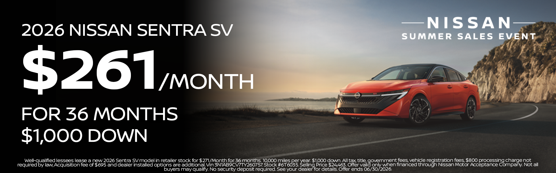 New 2026 Sentra SV