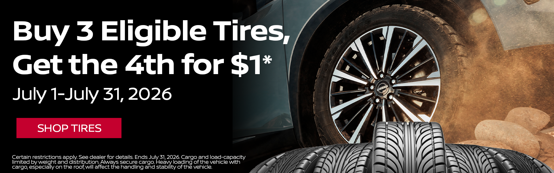 Buy 3 tires, get the 4th for $1