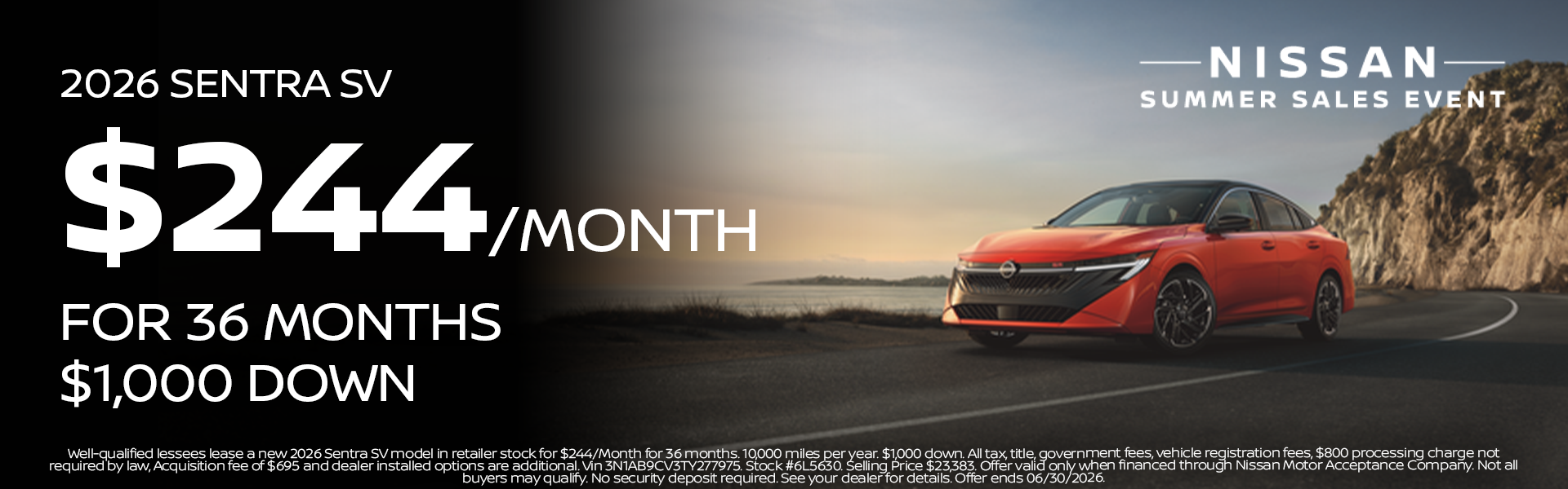 New 2026 Sentra SV